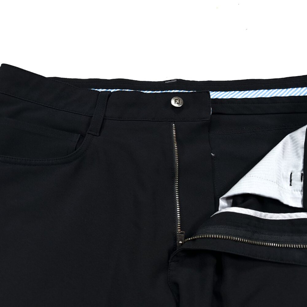 FootJoy FJ Pants Mens 34x34 Black Performance Athletic Fit Stretch 5 Pocket Golf - Picture 3 of 5